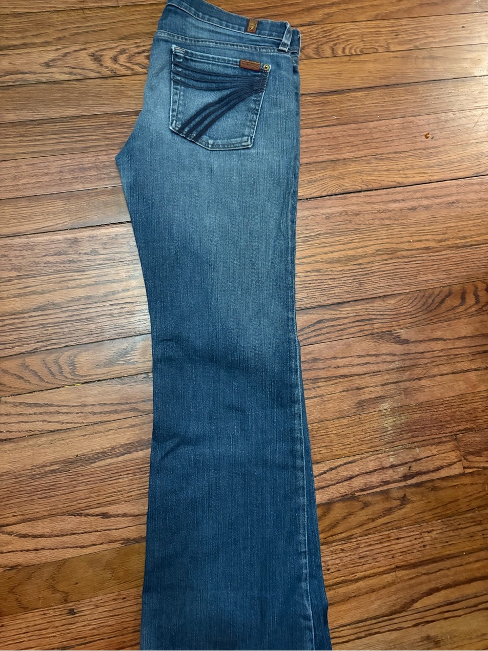 7 For All Mankind Women's Flare Jeans - Medium Blue Denim